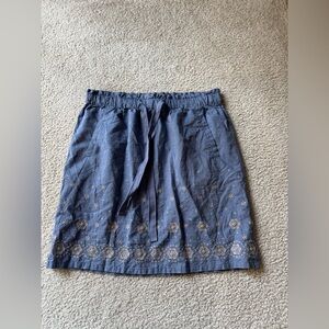 LOFT floral blue sexy elegant classy Floral Midi Skirt